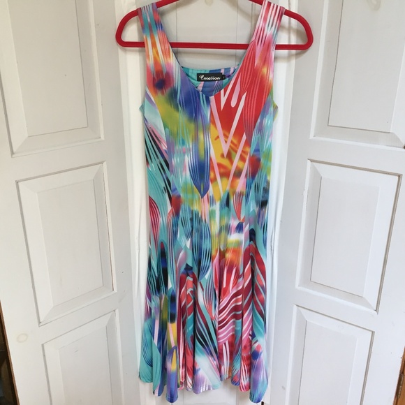 Creation Multicolor Flowy Midi Dress - Picture 1 of 16